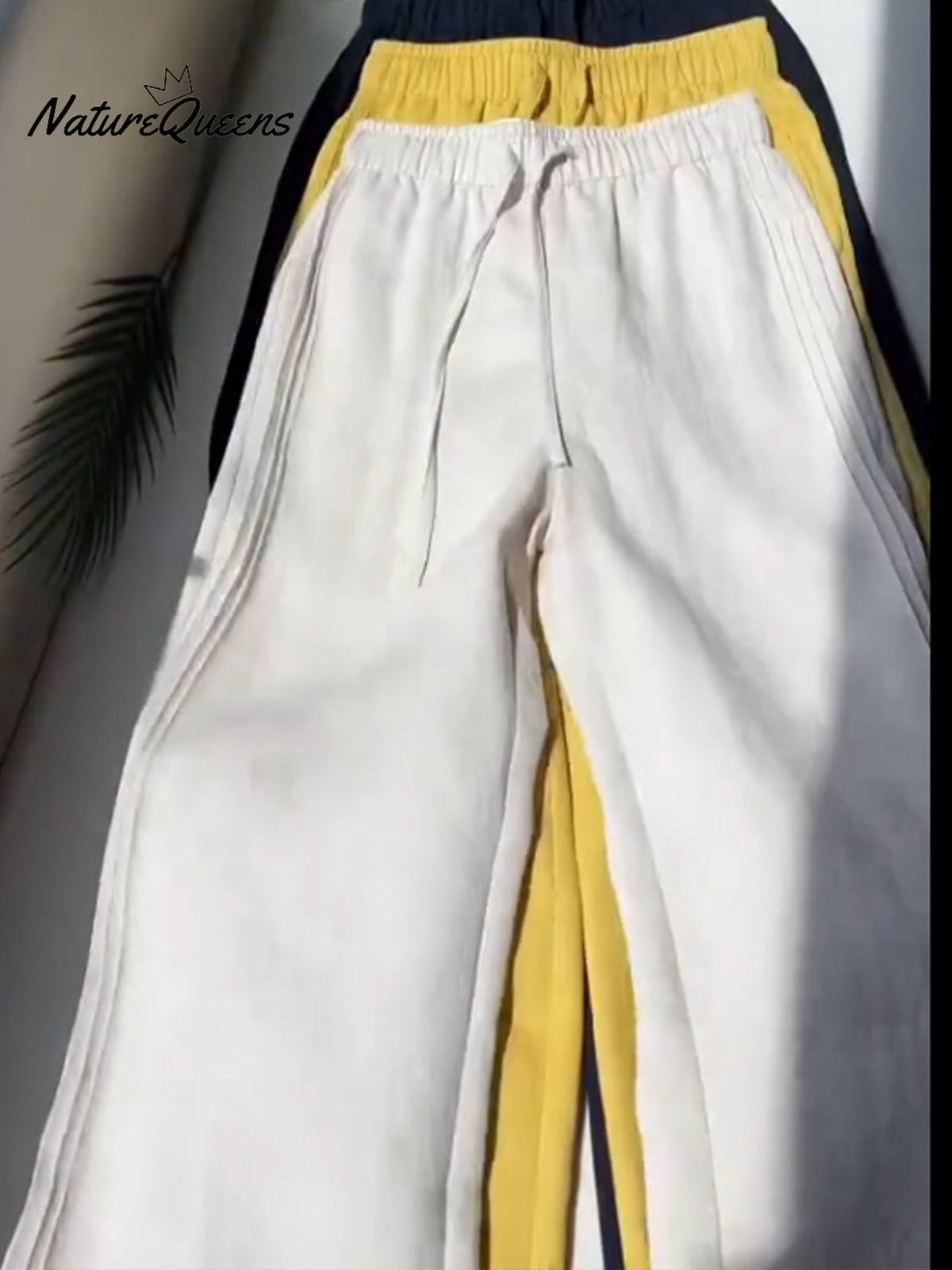 Women'stencel and Linen Wide-Leg Casual Pants
