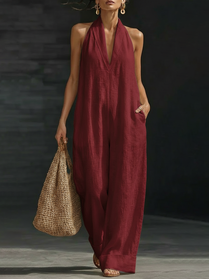 Minimalist and Elegant Cozy Linen Jumpsuit