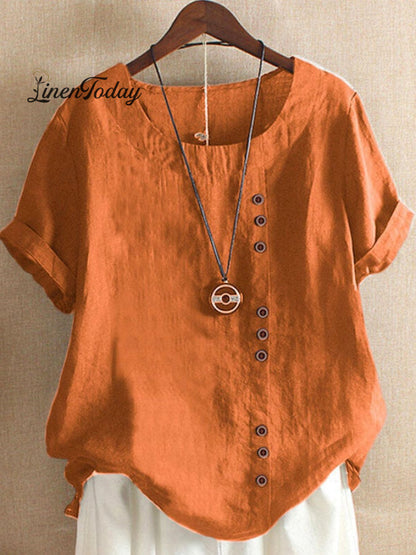 Loose Simple Solid Color Top