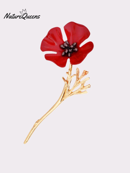 Vintage Poppy Brooch
