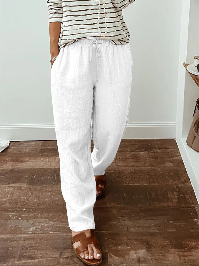 Cotton and Linen Casual Pants