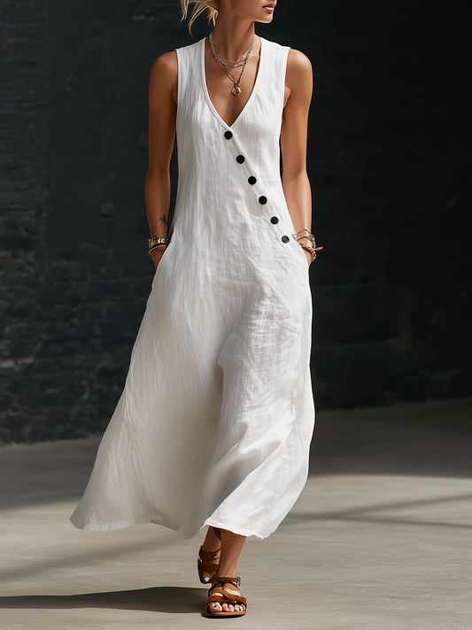 Minimalist and Cozy Button-Up Dress