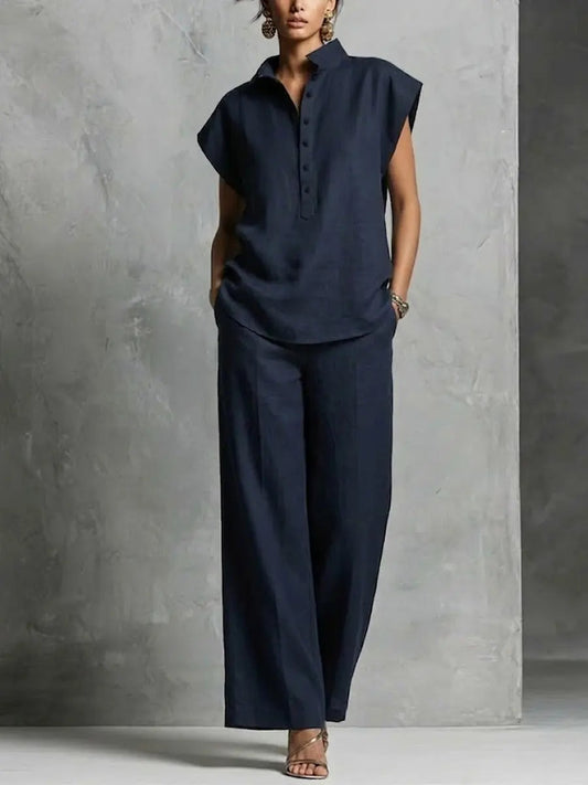 Simple and Comfortable Cotton-Linen Set