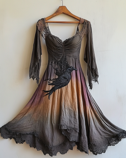 Summer Vacation Viking Theme Kettle Knot Irregular Handmade Dress 1ae3