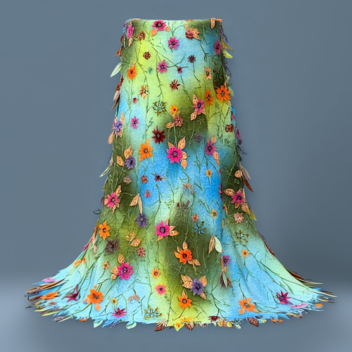 Vibrant Summer Rainbow-Colored Skirt 9832