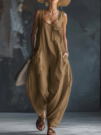Cozy Loose-Fitting Wide-Leg Jumpsuit