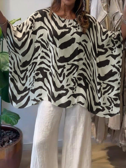 Loose-Fitting Casual Printed Top