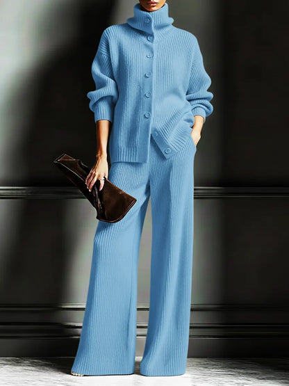 Cozy Cardigan Sweater and Pants Two-Piece Set