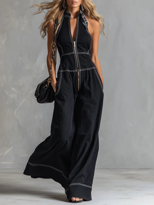 🔥 Casual Zippered Cotton Jumpsuit with the Ultimate Everyday Must-Have