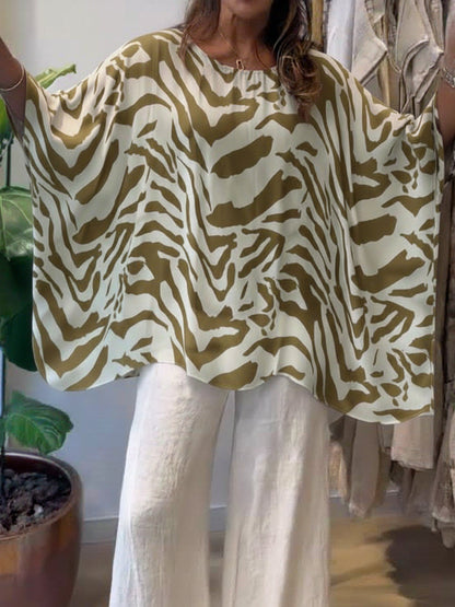 Loose-Fitting Casual Printed Top
