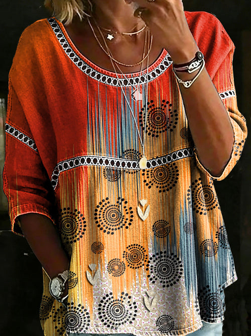 Vintage Casual Loose Denim Blouse Shirt