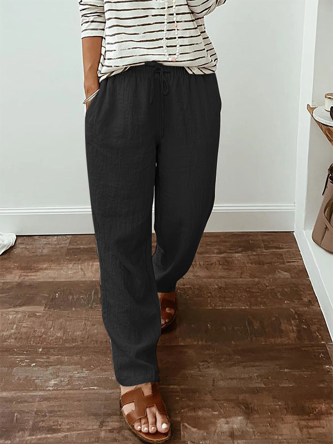 Cotton and Linen Casual Pants
