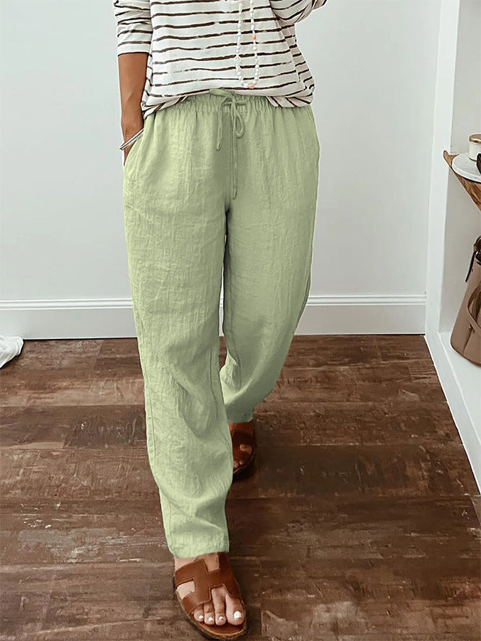 Cotton and Linen Casual Pants