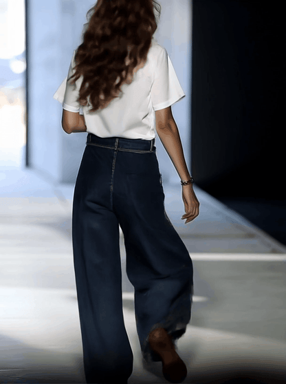 [24-Hour Shipping Out]casual Loose Graffiti Multi-Pocket Jeans
