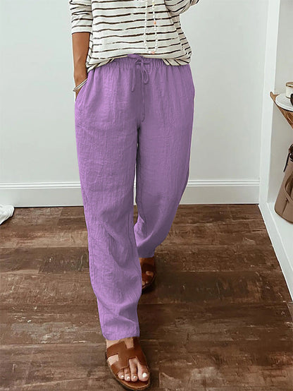 Cotton and Linen Casual Pants