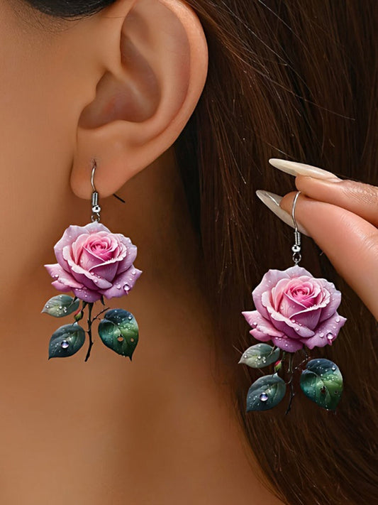 Rose Flower Earrings