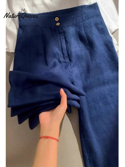 Cotton and Linen Casual Pants