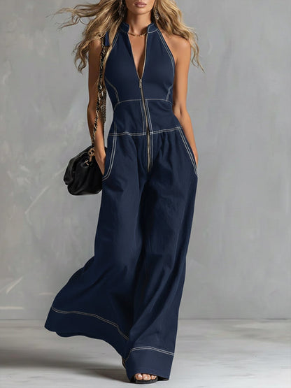 🔥 Casual Zippered Cotton Jumpsuit with the Ultimate Everyday Must-Have