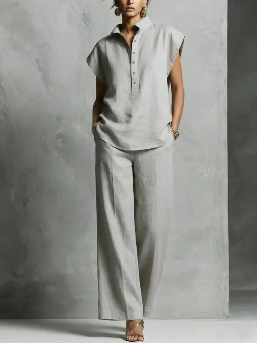 Simple and Comfortable Cotton-Linen Set